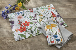 Wildflower Sketchbook Tailored Valance and Table Linens - Multi